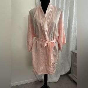 Vintage Gold Label Victoria’s Secret Satin Jacquard Kimono Belted Robe O/S